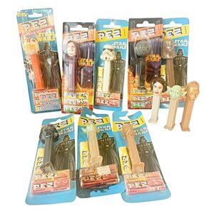 11 Vintage Star Wars PEZ Dispenser Collection Lot With Packaging